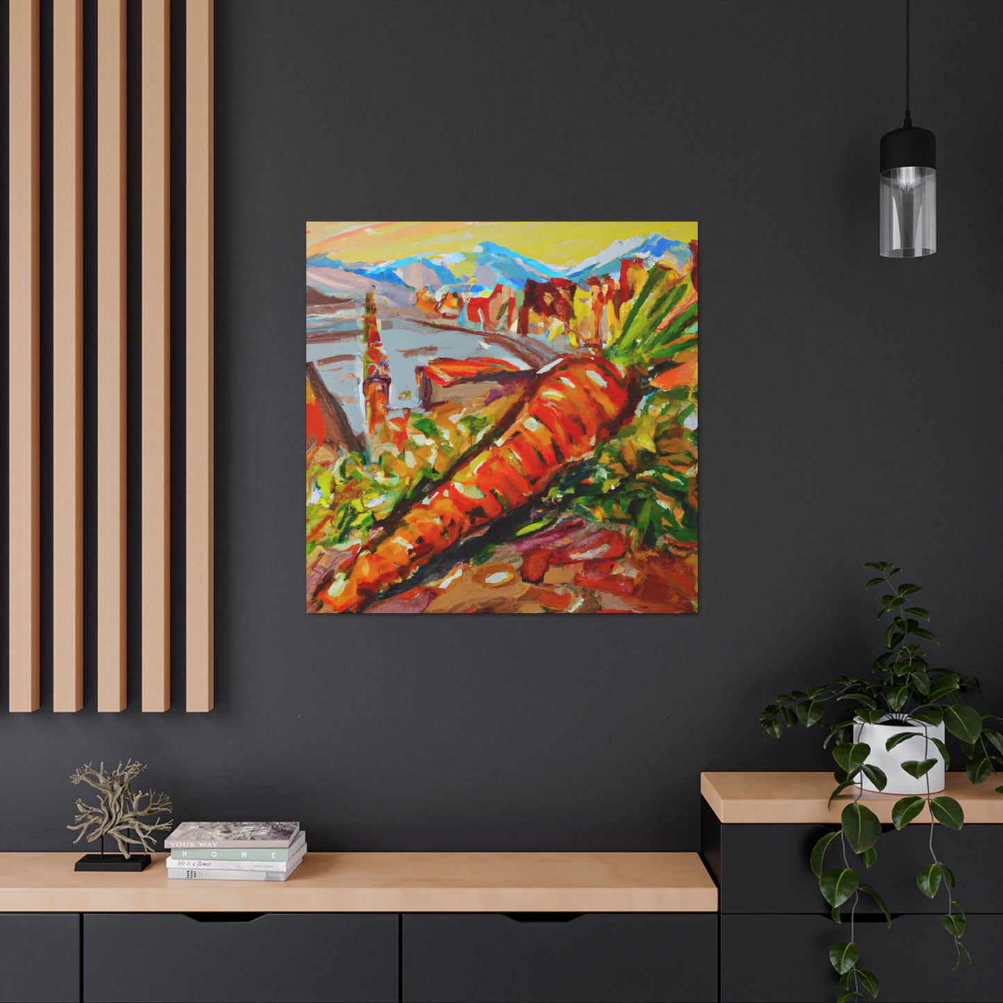 Carrots in Monet Style - Canvas