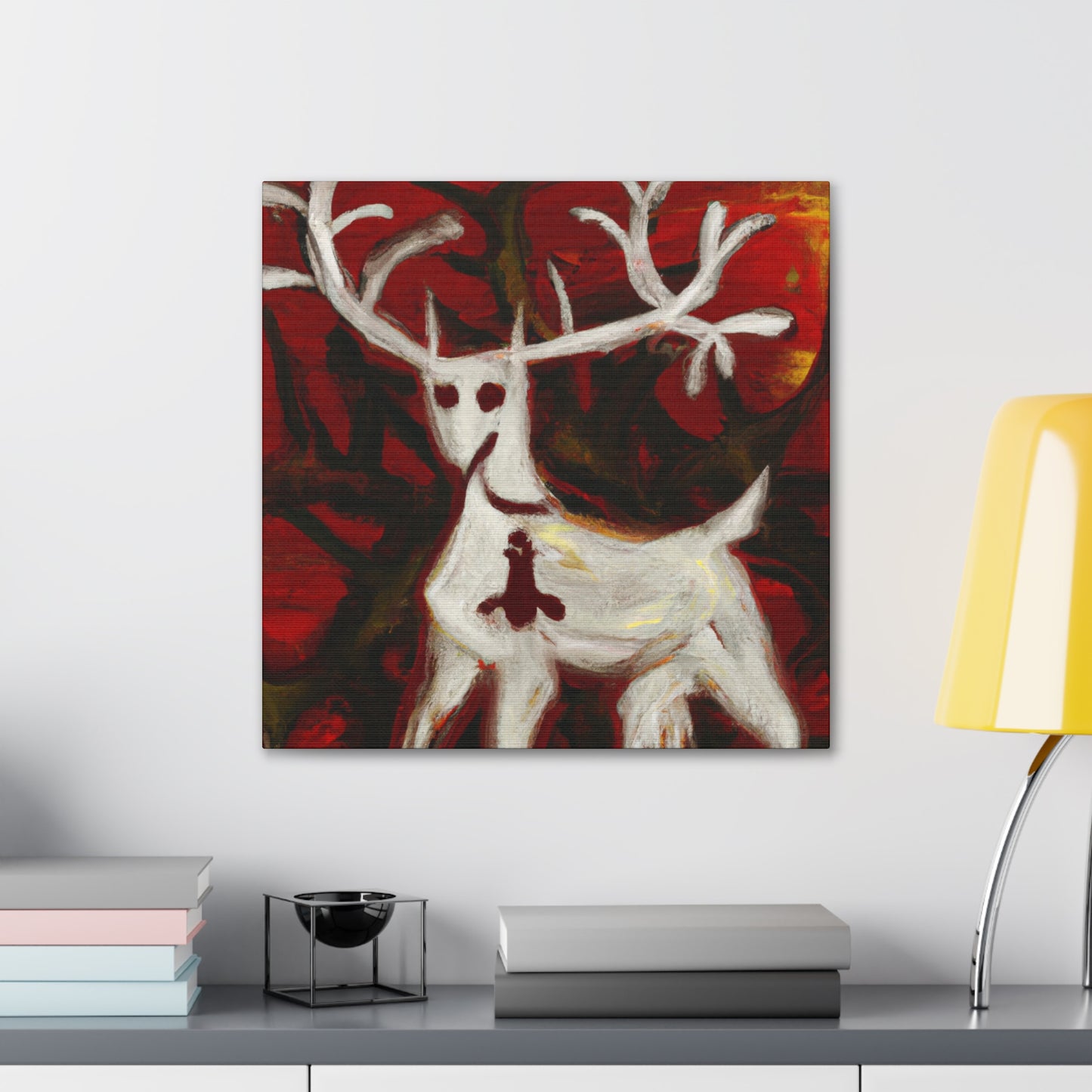 Reindeer In Moonlight - Canvas