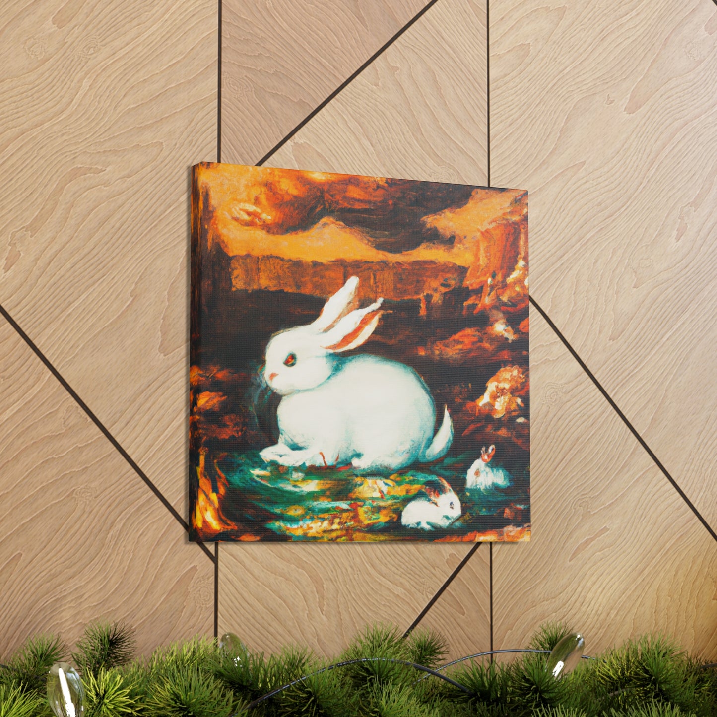 Rabbit in Neoclassicism - Canvas