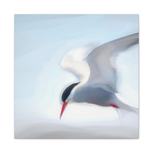 Terns in Arctic Snow - Canvas