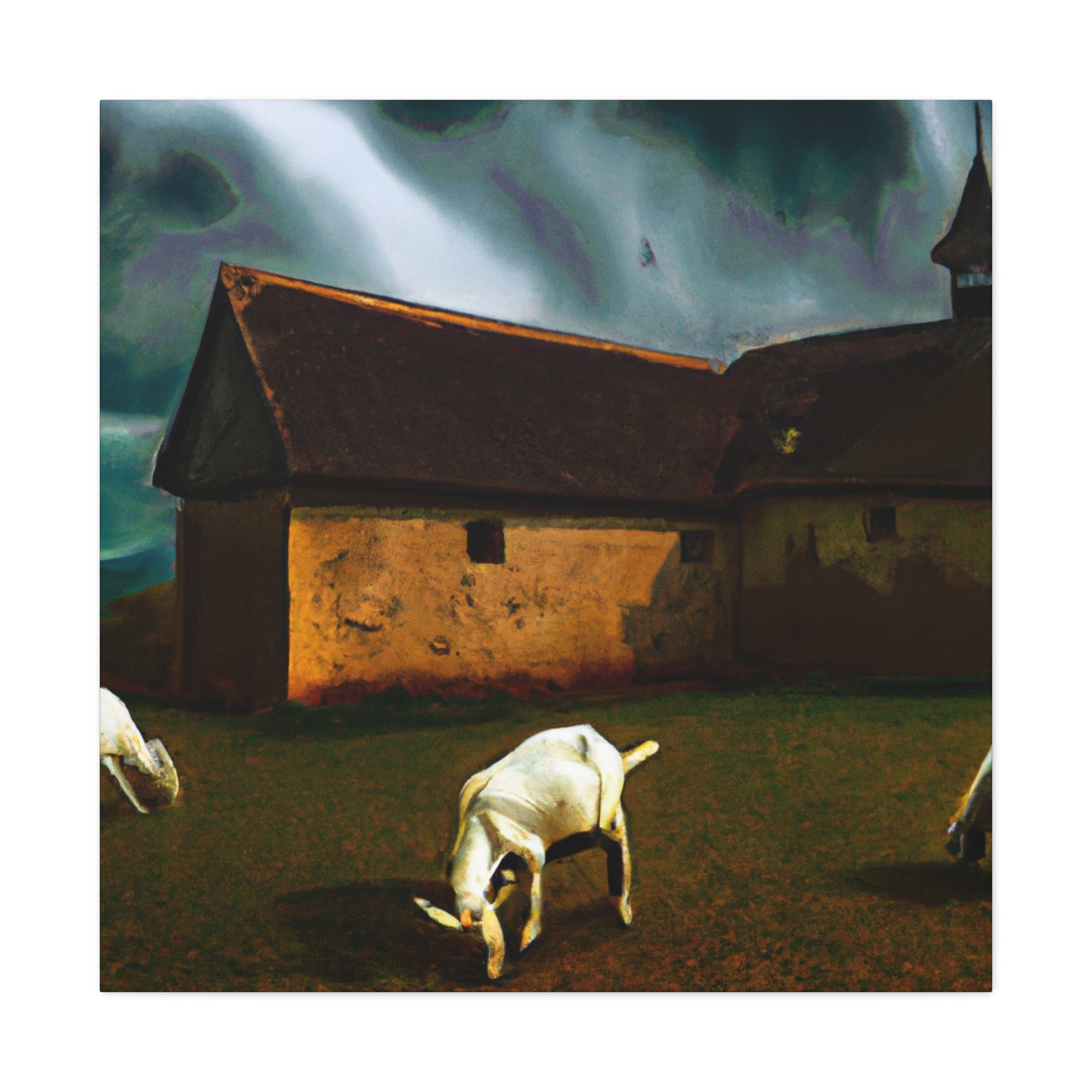 Goat and Greenery Peaceful - Canvas