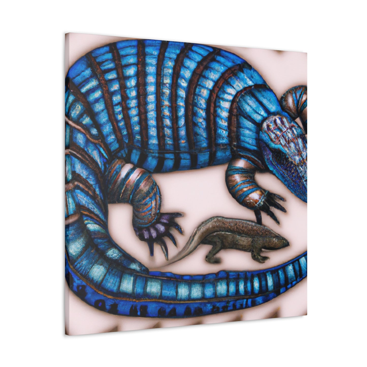 "Blue-tongued Skink Rendering" - Canvas