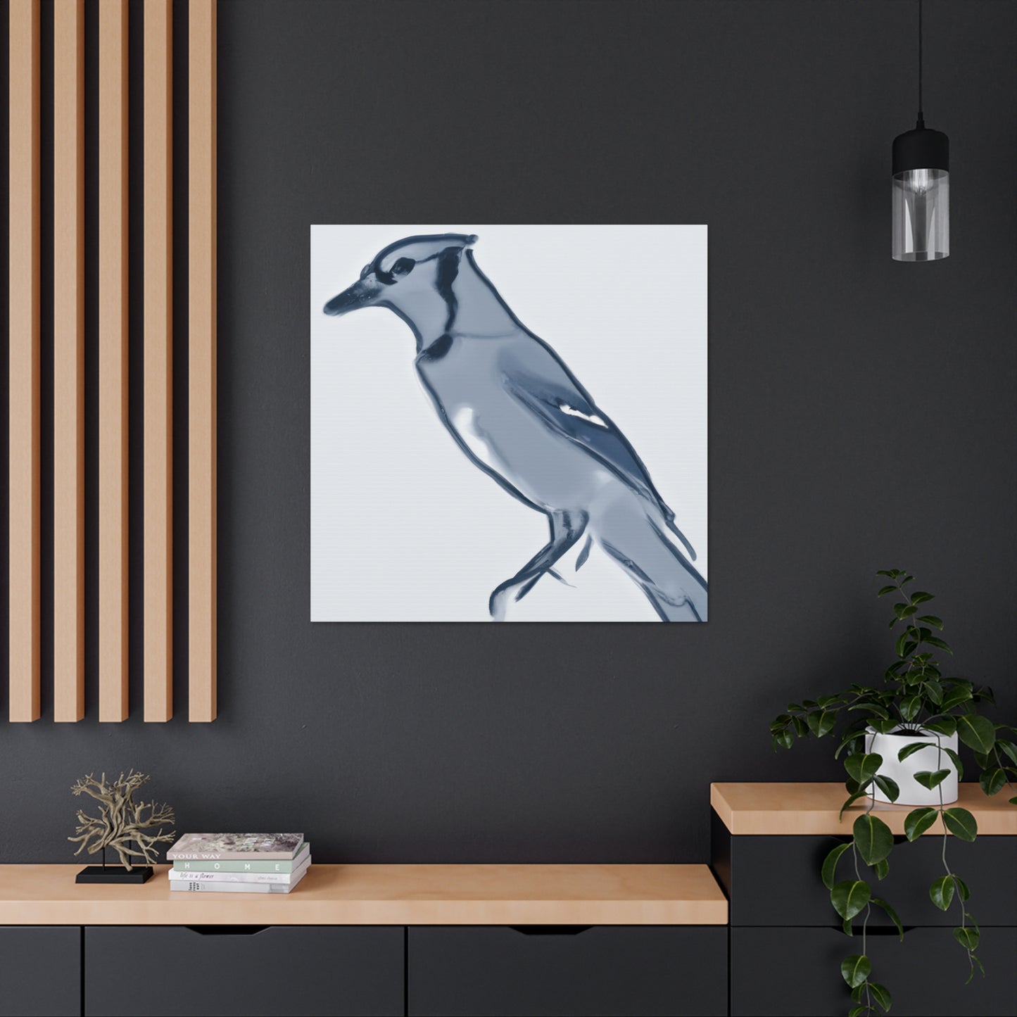 Blue Jay Symphony. - Canvas