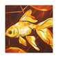 "Golden Glimmer of Goldfish" - Canvas