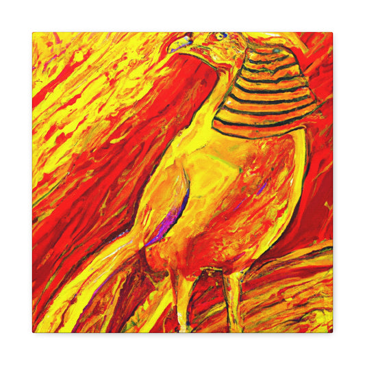 The Golden Pheasant was a popular Art Deco-style design popularized during the 1920s. It is characterized by the use of symmetrical, angular shapes, and sunburst and chevron motifs, often in strong colors - Canvas