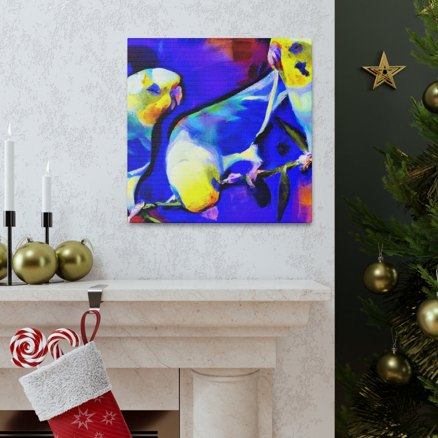 Budgies in Dreamland - Canvas