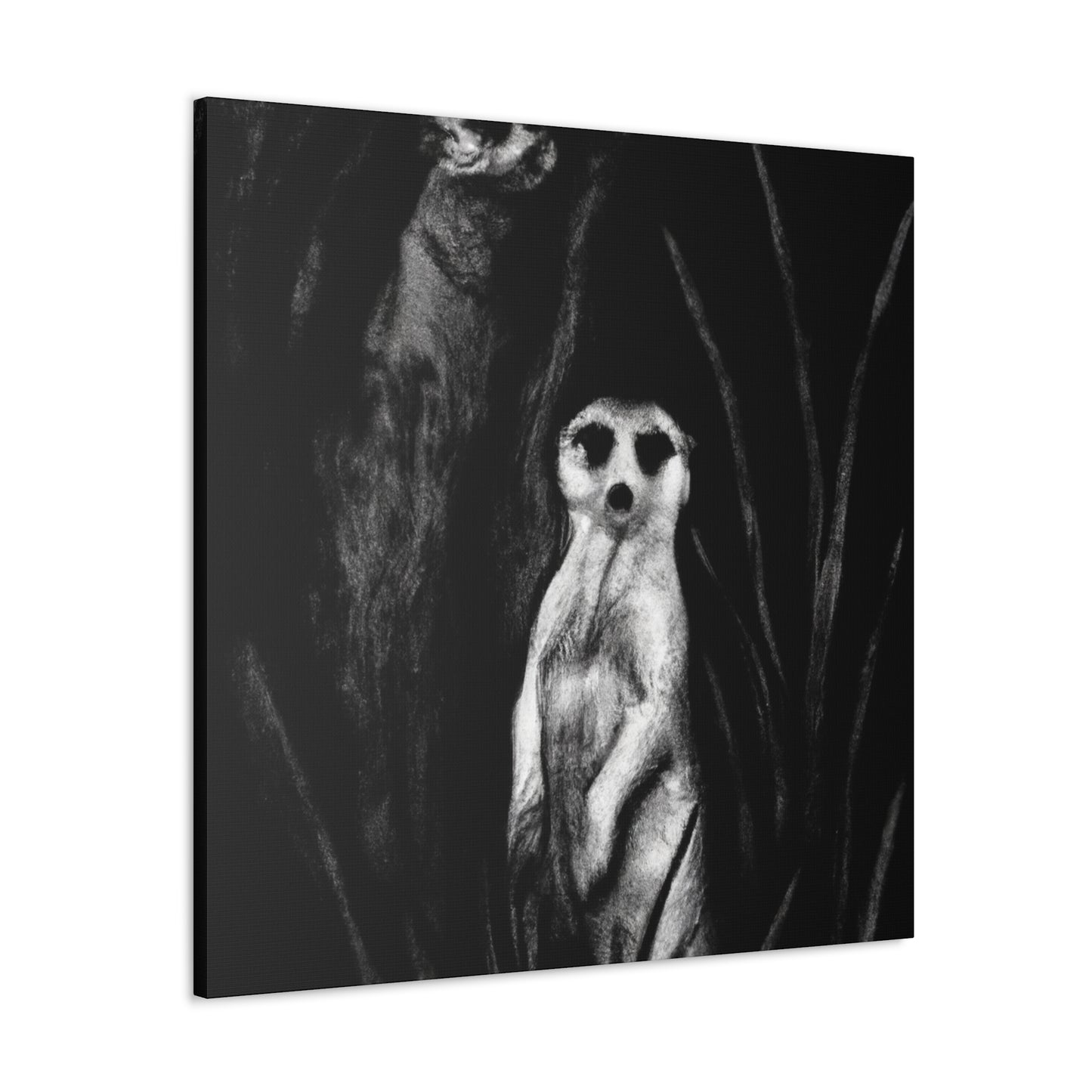 Meerkat in Moonlight - Canvas