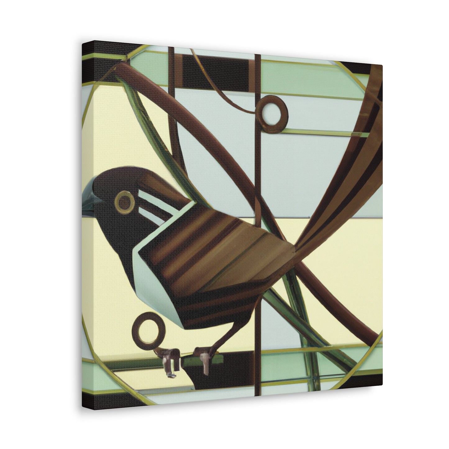 "Song Sparrow in Deco" - Canvas