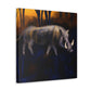 "Warthog in Moonlight" - Canvas