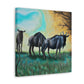 Wildebeest on Wildland - Canvas