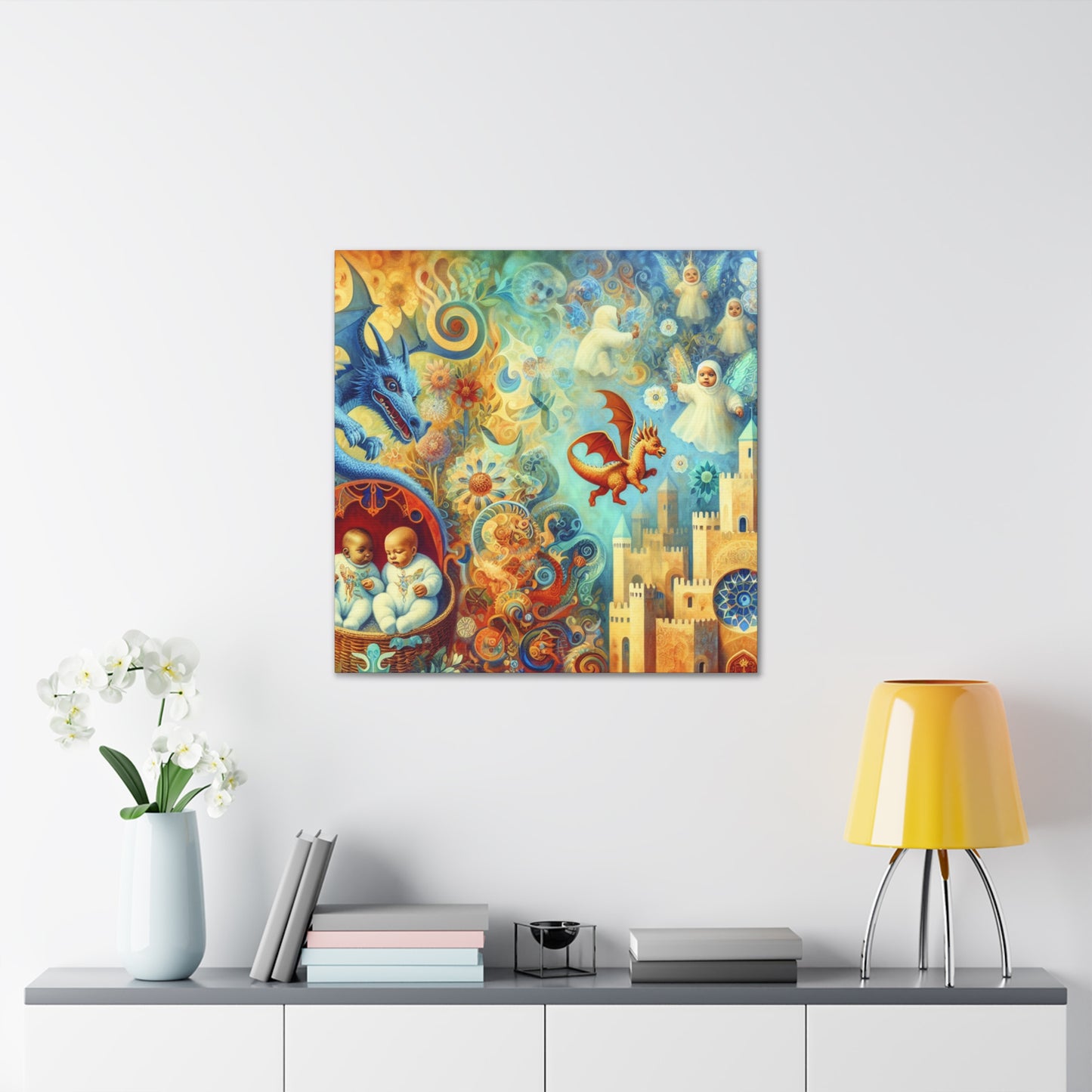 Whimsical Dragon Kingdom - Canvas