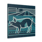 "Pig in Art Deco" - Canvas