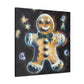 Gingerbread Man Gleeful - Canvas