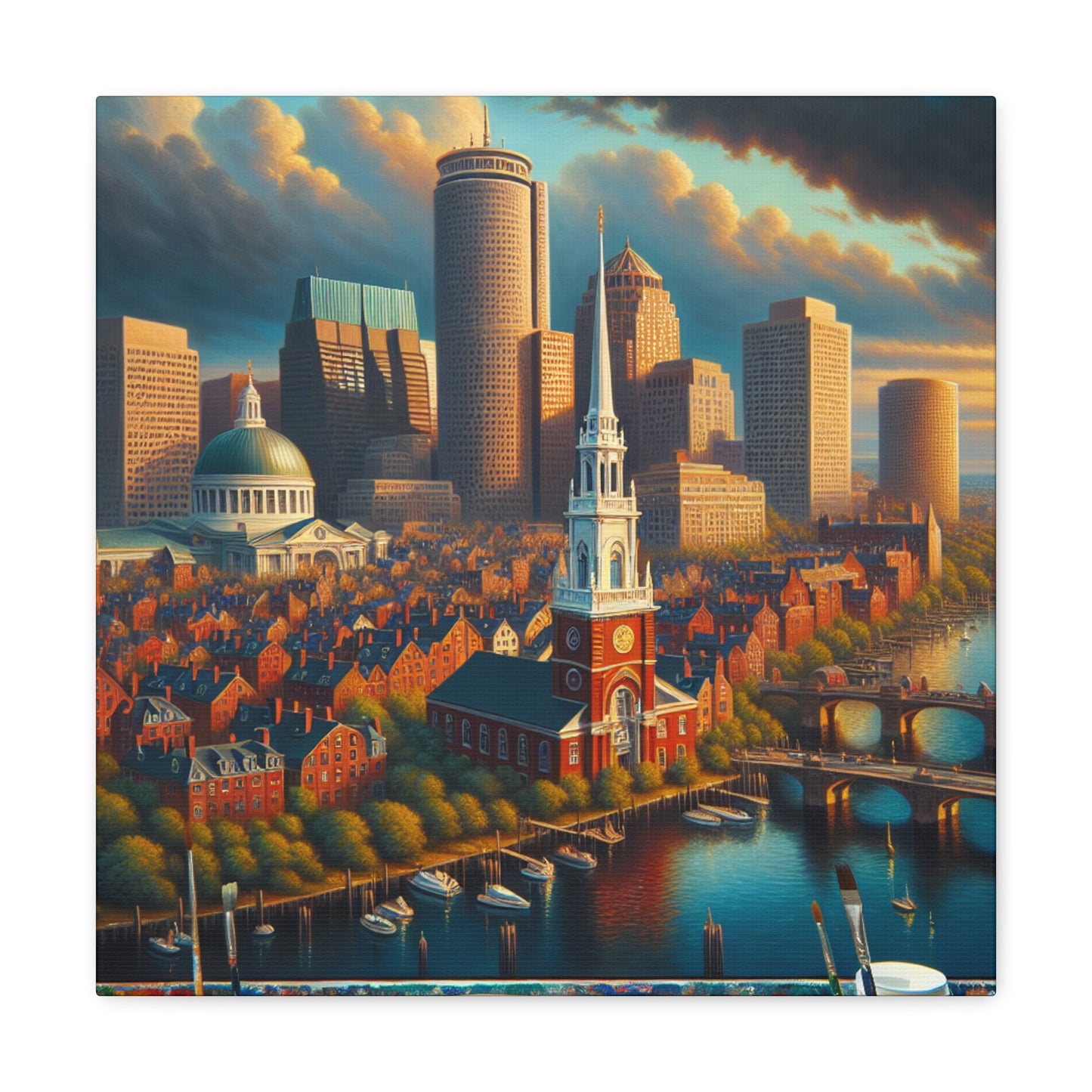 "Harbored Splendors of Boston" - Canvas