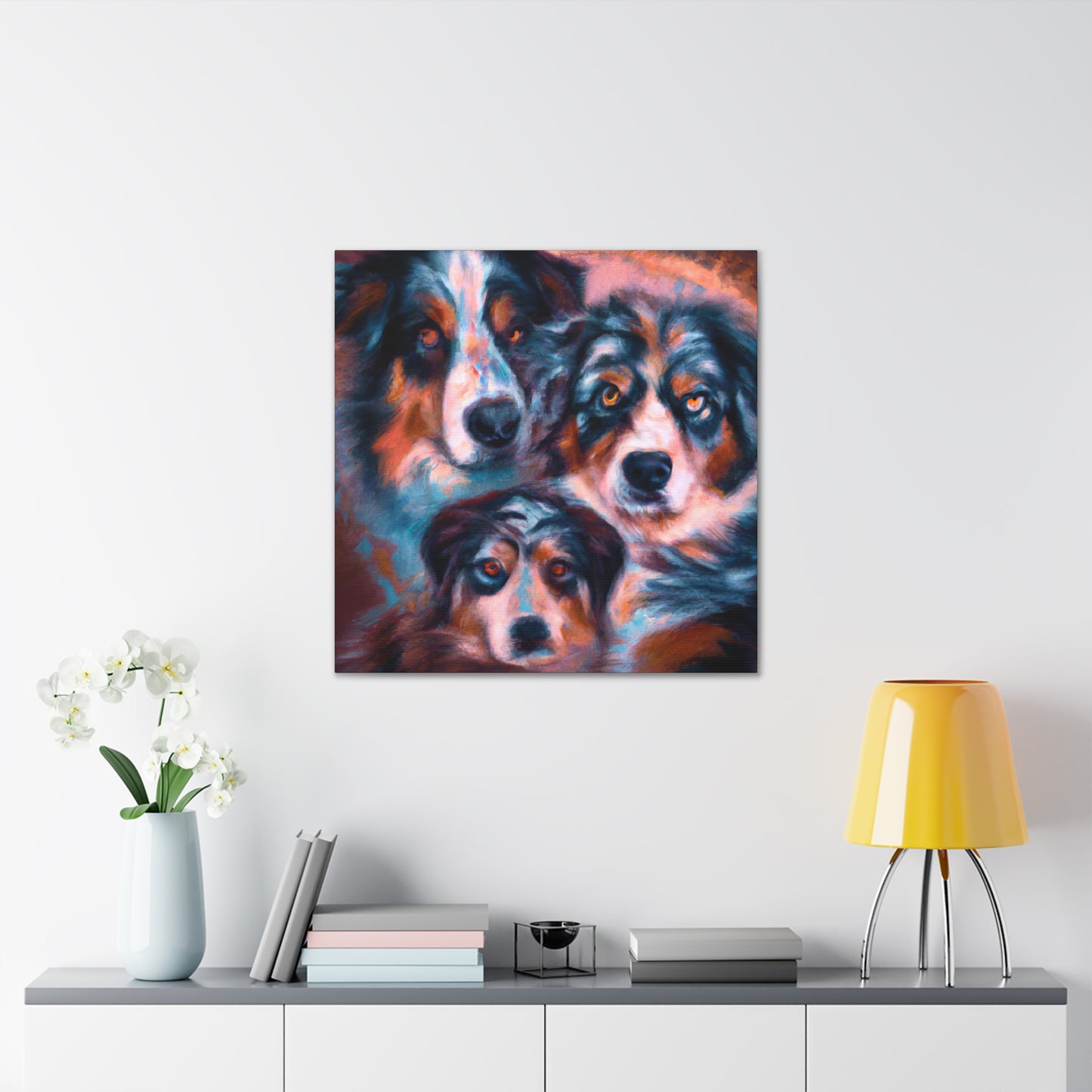 "Aussie Shepherd Surrealism" - Canvas