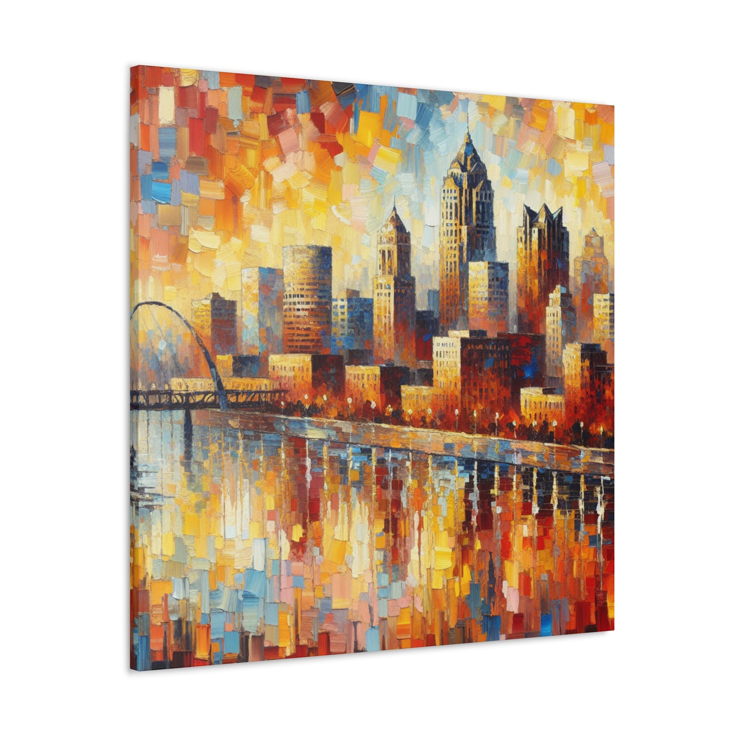 City in Vivid Hues - Canvas