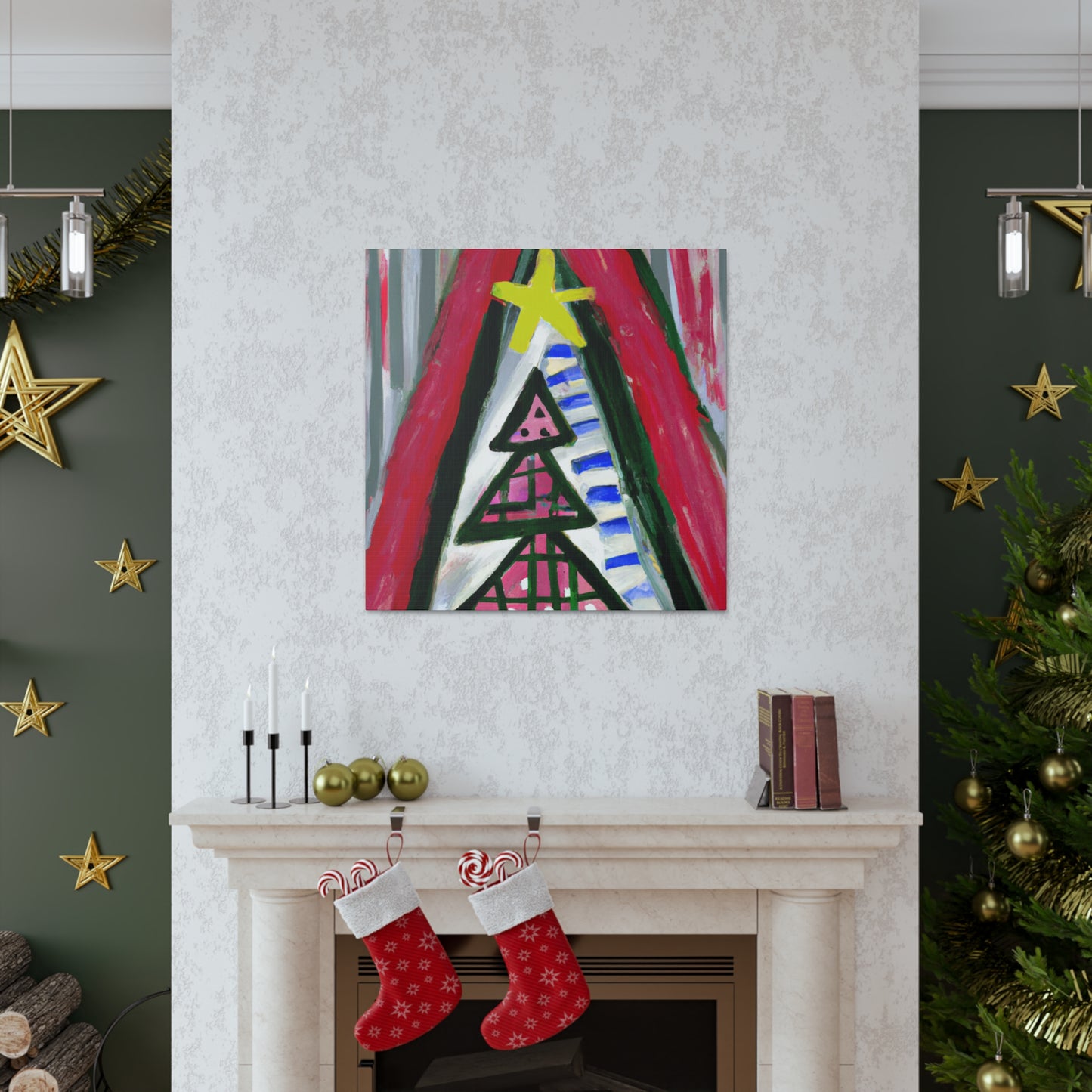 "Christmas Tree Expressionism" - Canvas