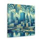 "Enigmatic Metropolis Unveiled" - Canvas