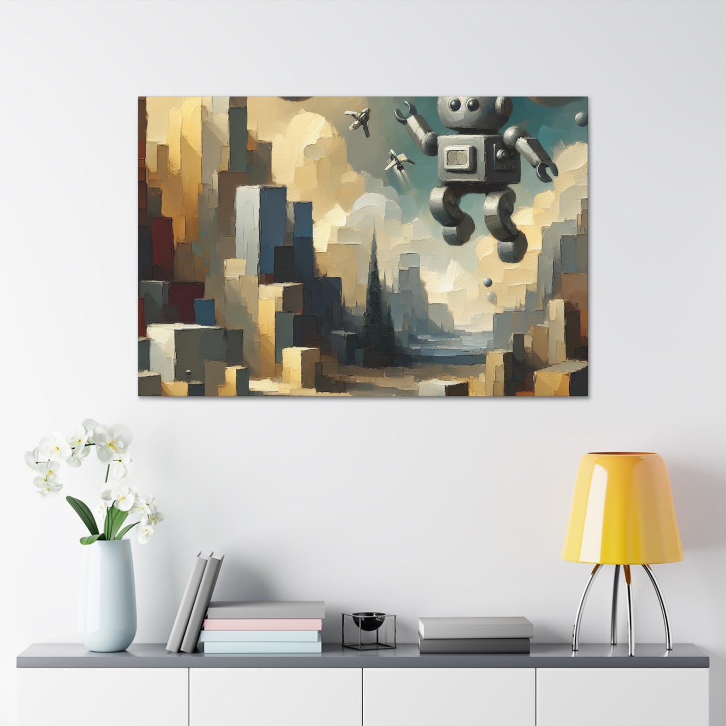 "Robotic Cosmic Wonderland" - Canvas