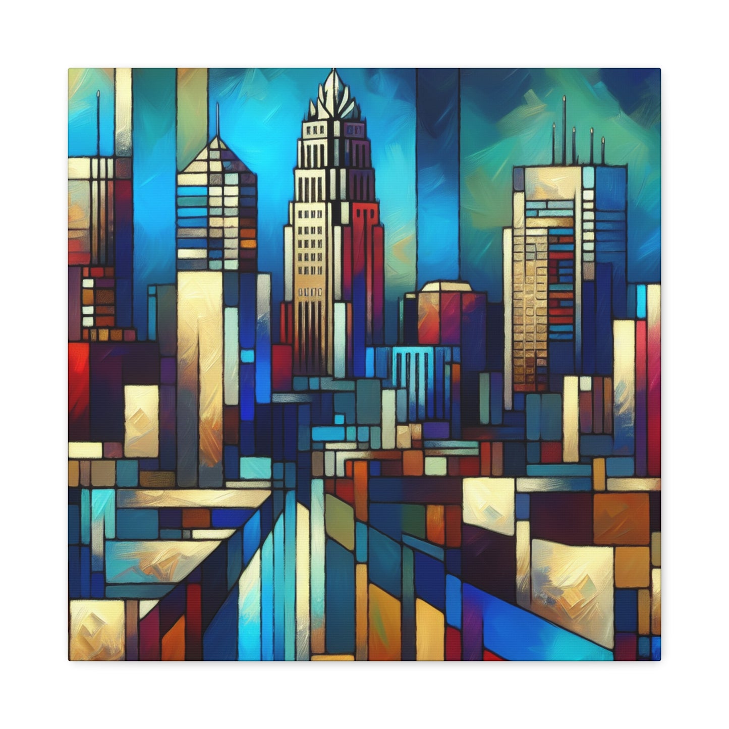 "Vibrant Raleigh Serenade" - Canvas