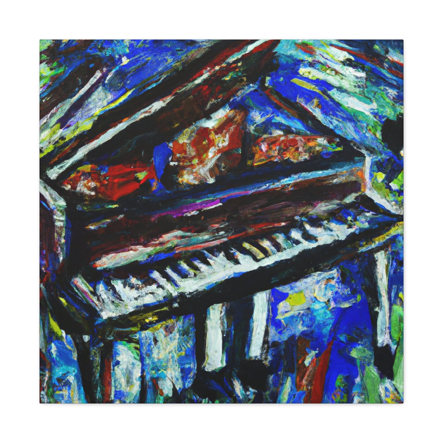 Piano Keys in Bloom - Canvas