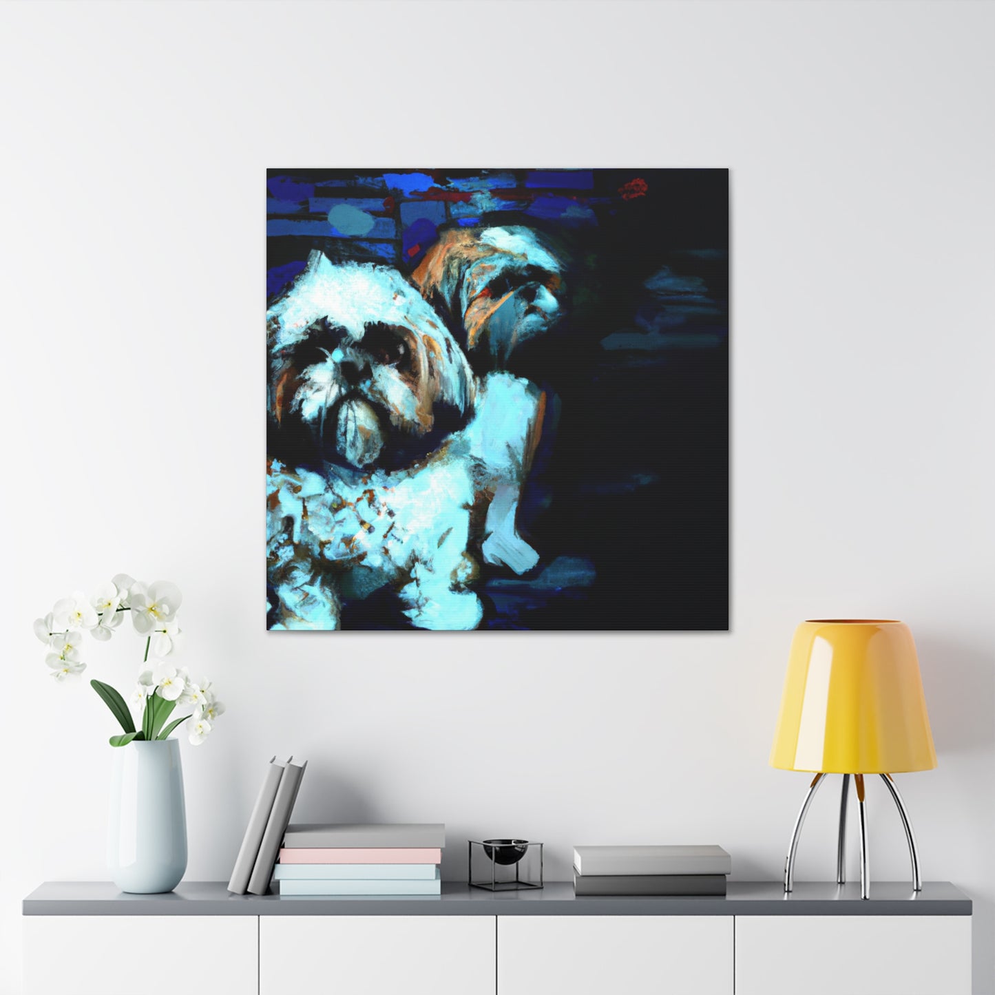 "Shih Tzu's Delightful Dance" - Canvas