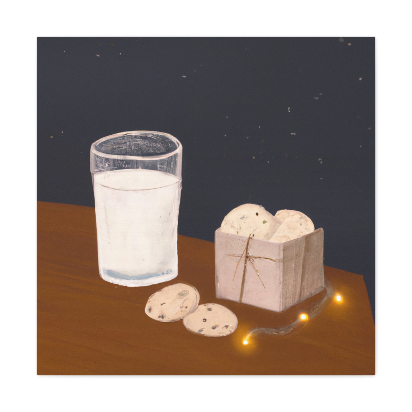 "Milk and Cookie Delight" - Canvas