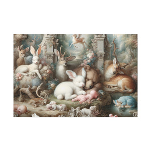 Slumbering Forest Creatures - Canvas