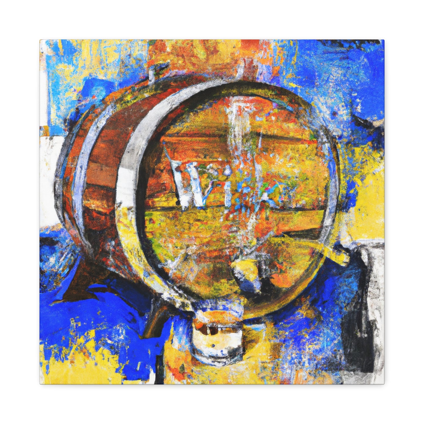 Whiskey Barrel Reflection - Canvas