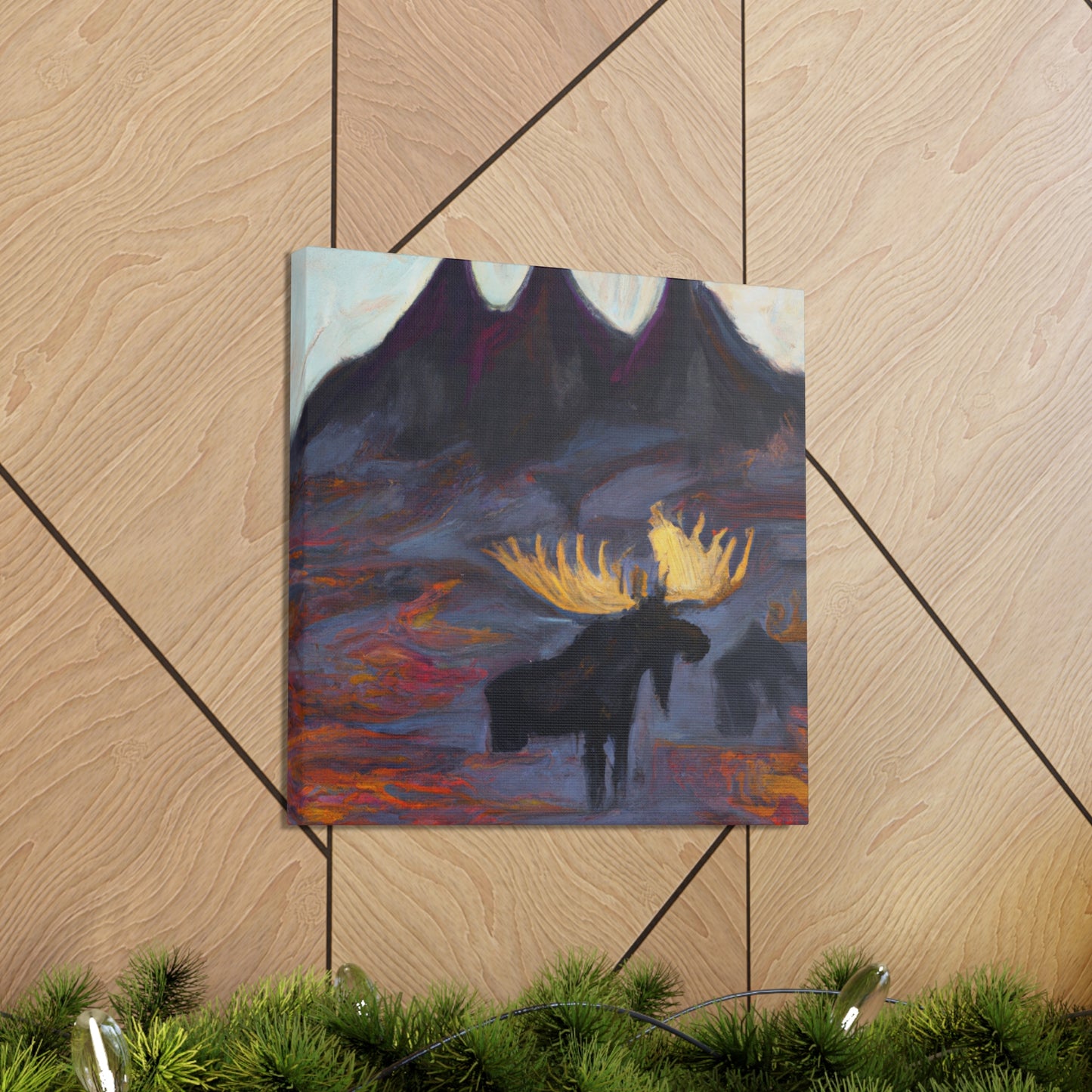 Moose Among Columns - Canvas