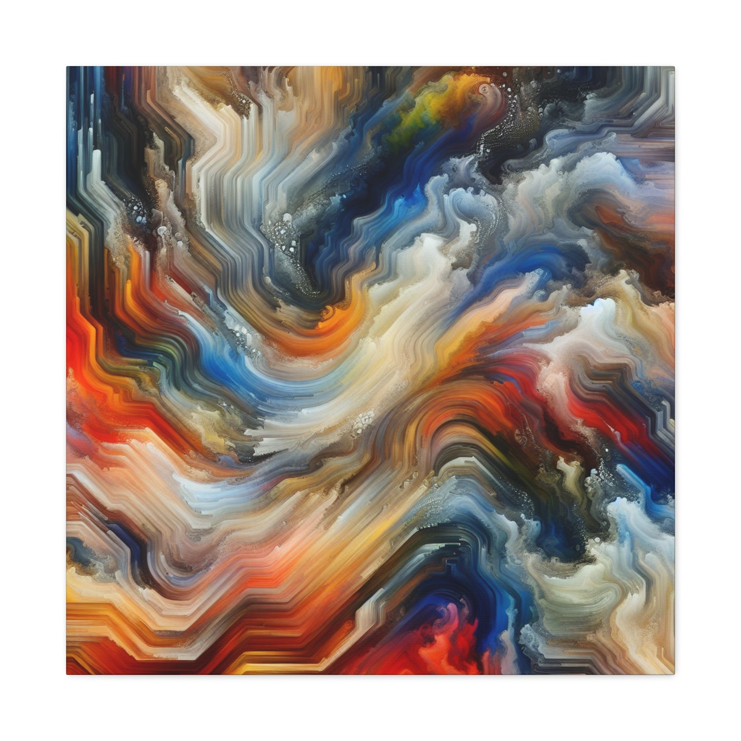 Whispers of Colorful Flames - Canvas