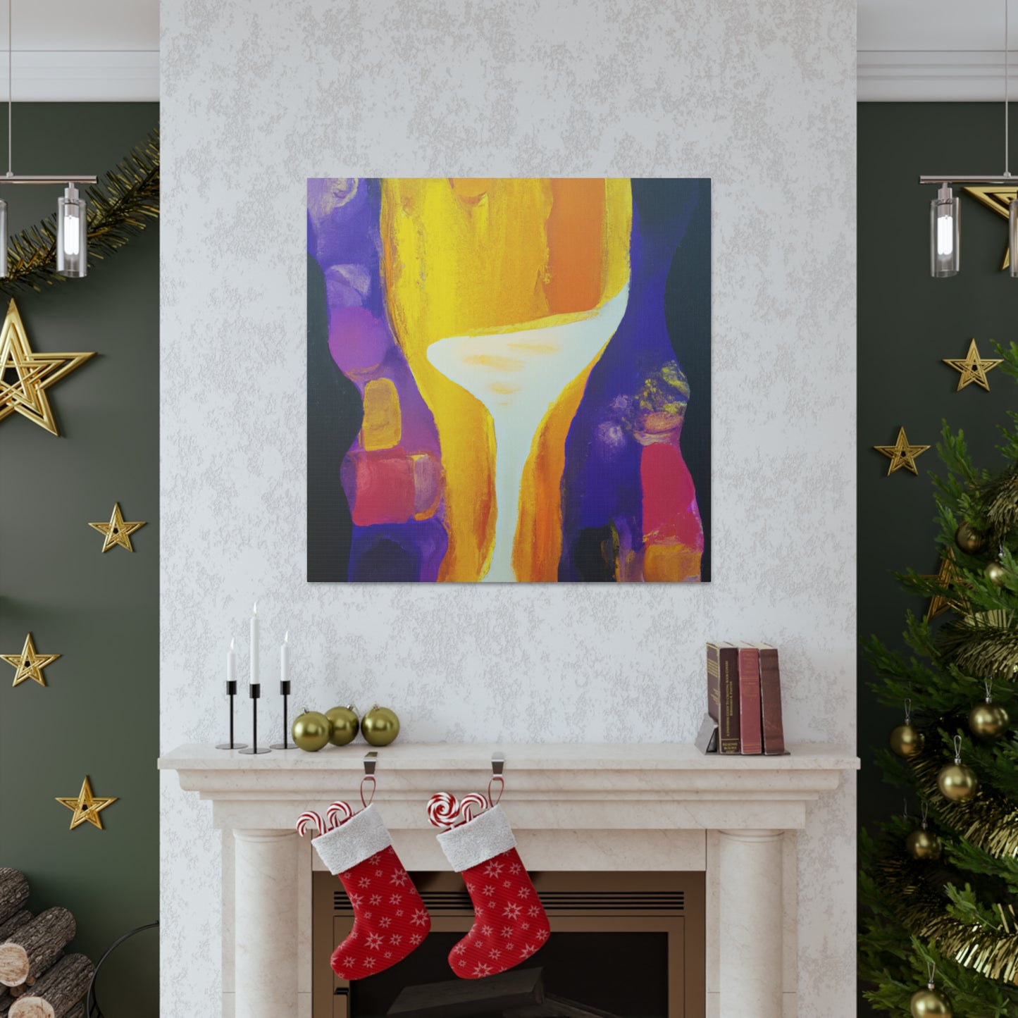 "Wine Glass Reflection" - Canvas