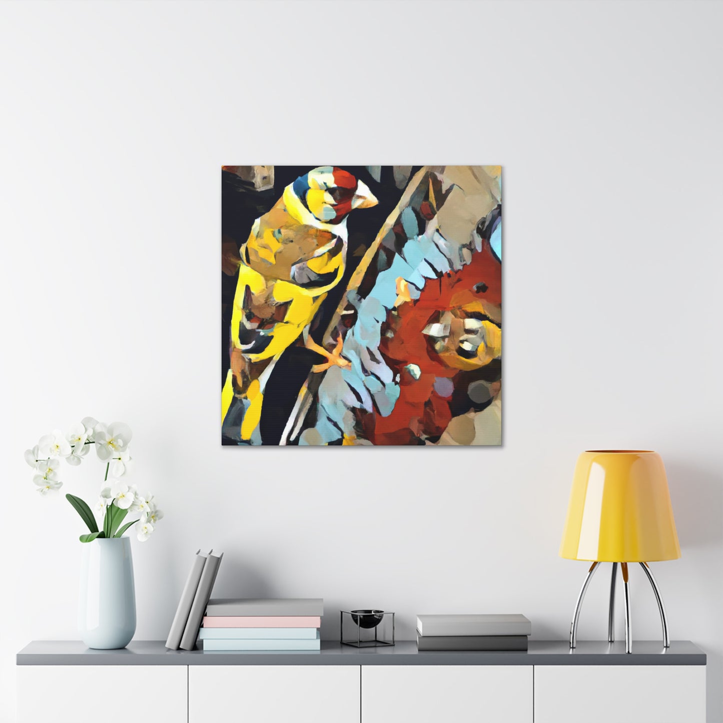 House Finch Abstraction - Canvas