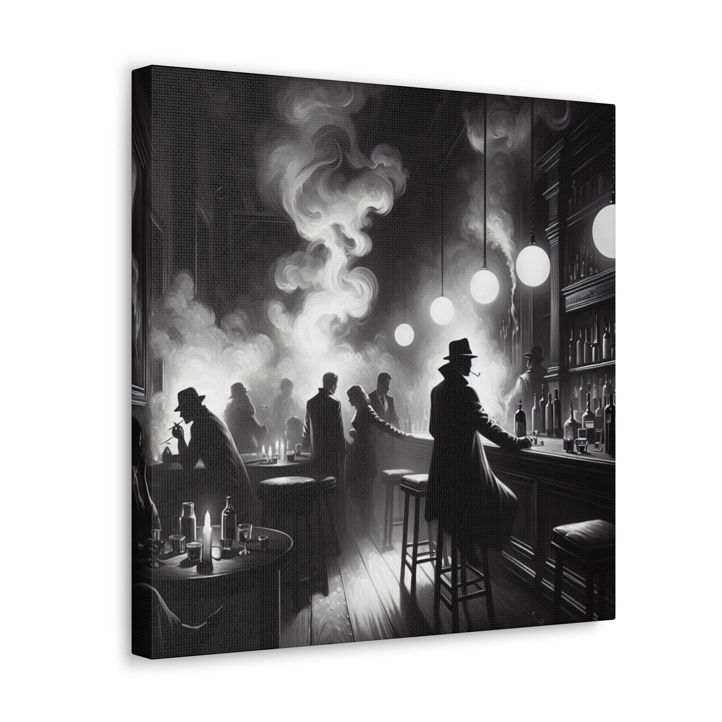 Misty Tavern Revelry - Canvas