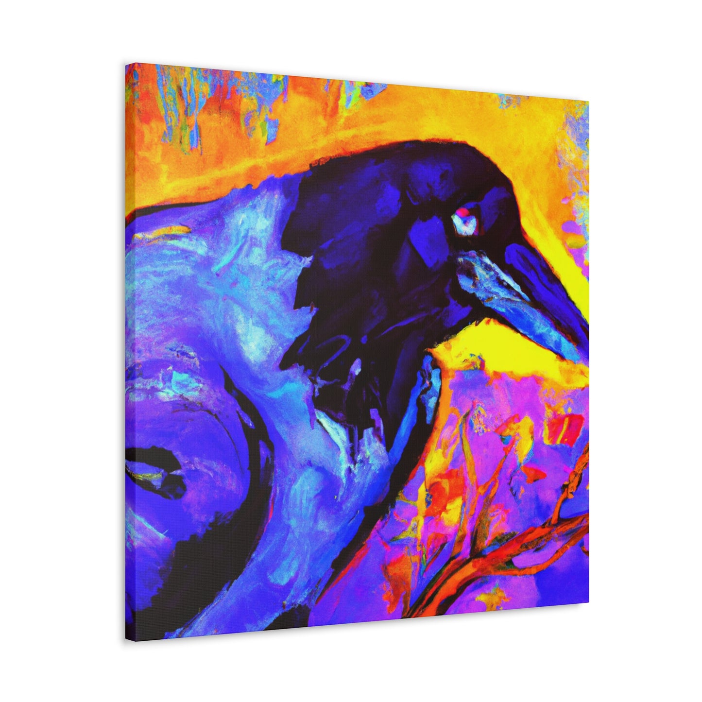 "Crow in Technicolor Dream" - Canvas