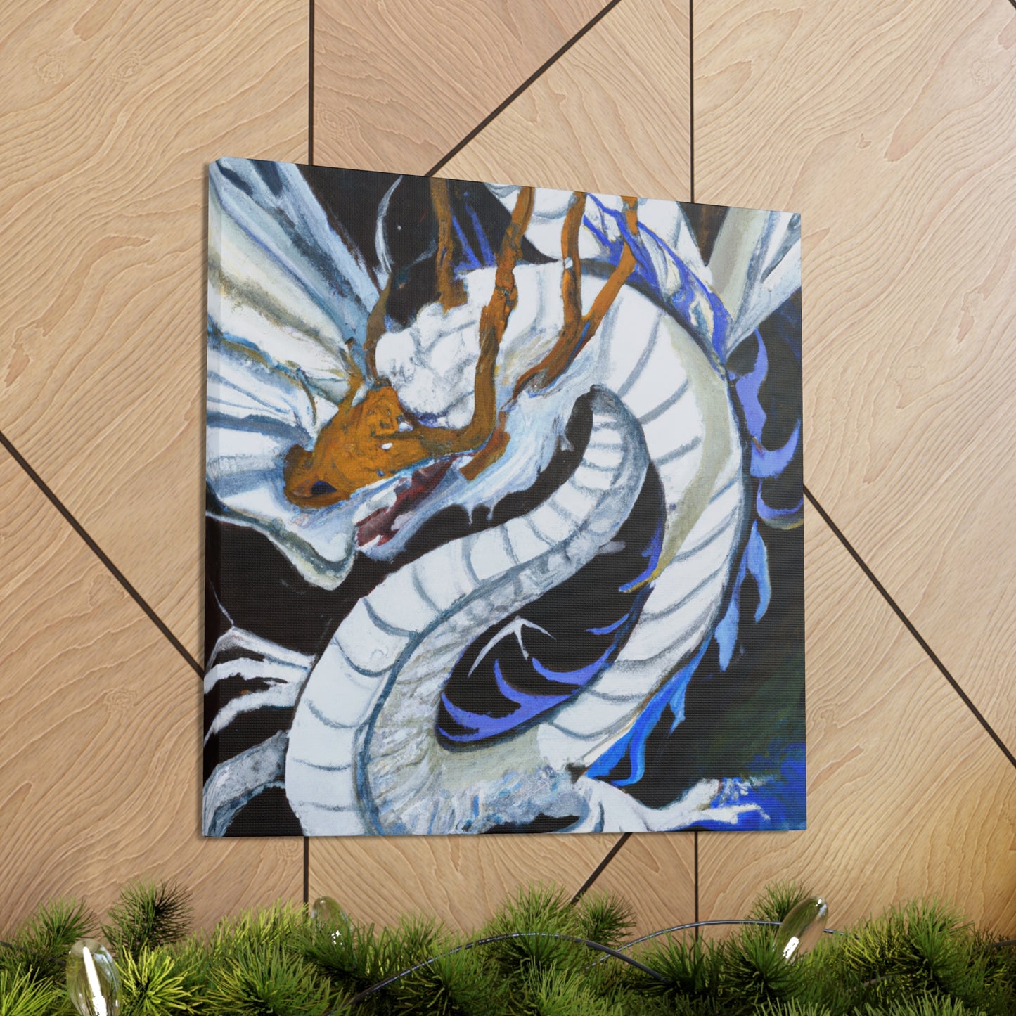 "Dragon's Fiery Reign" - Canvas