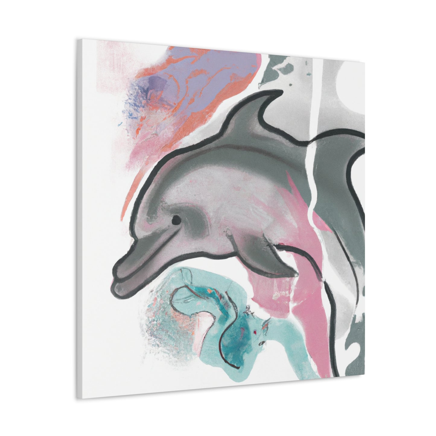 Dolphin Dance Abstraction - Canvas