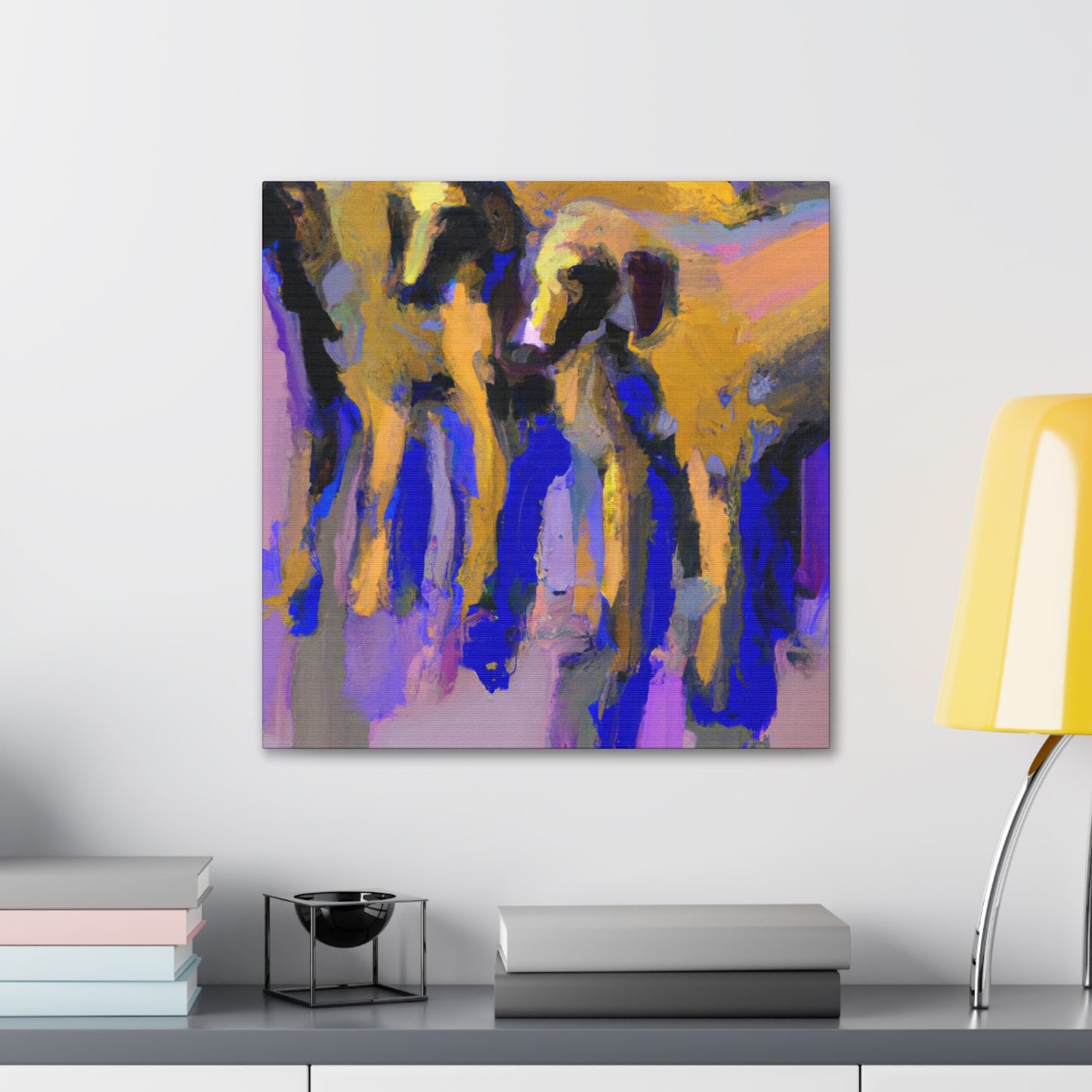 Greyhound in Motion - Canvas