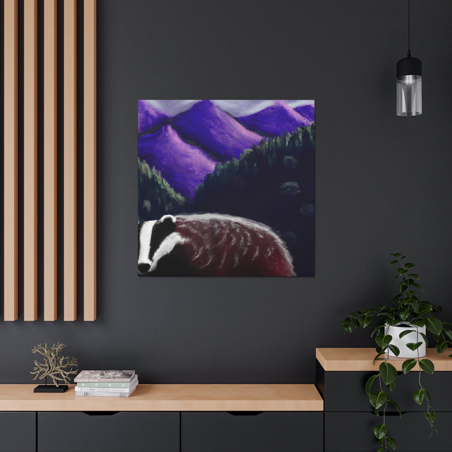 "Badger in the Spotlight" - Canvas