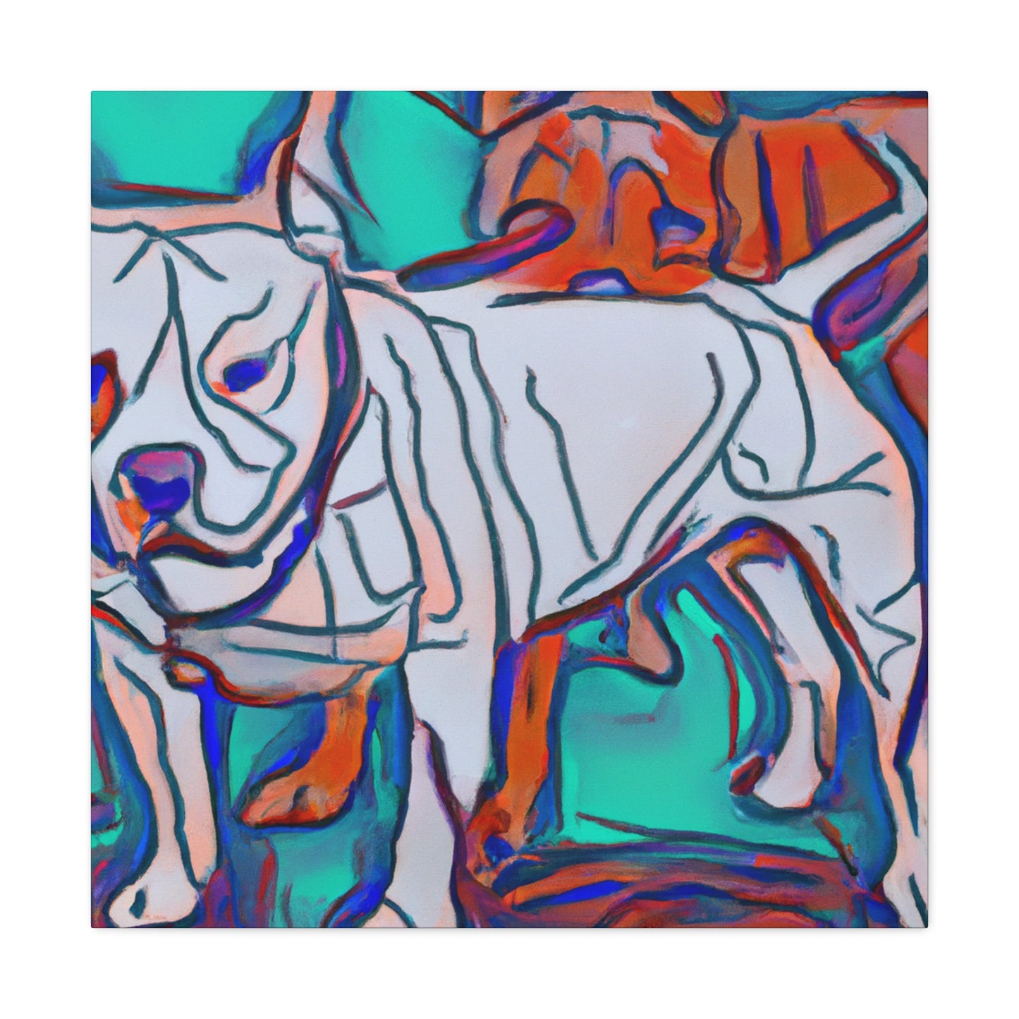 Pitbull Abstract Expressionism - Canvas