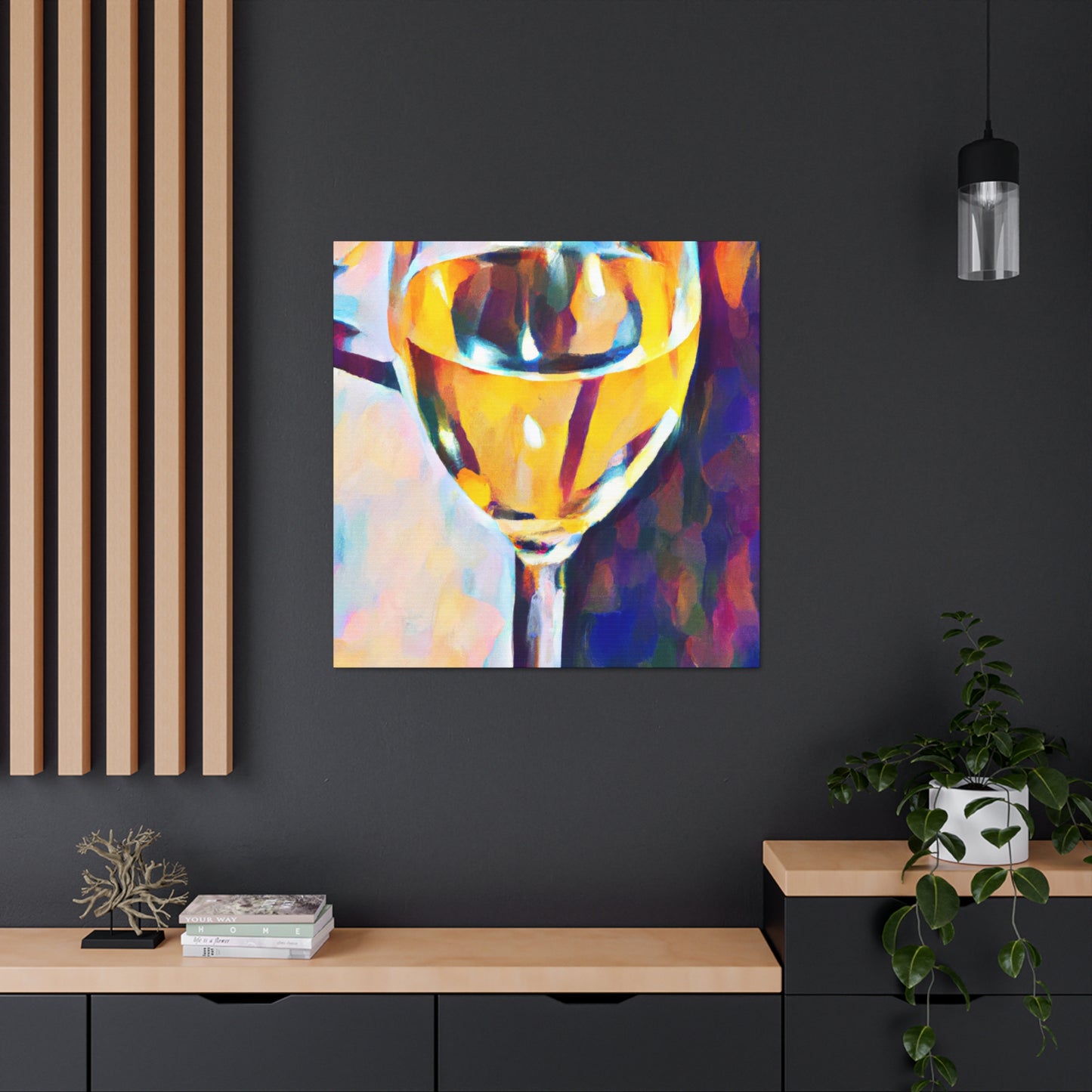 "Wine's Reflection Impression" - Canvas