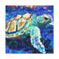 "Sea Turtle Impressionism" - Canvas