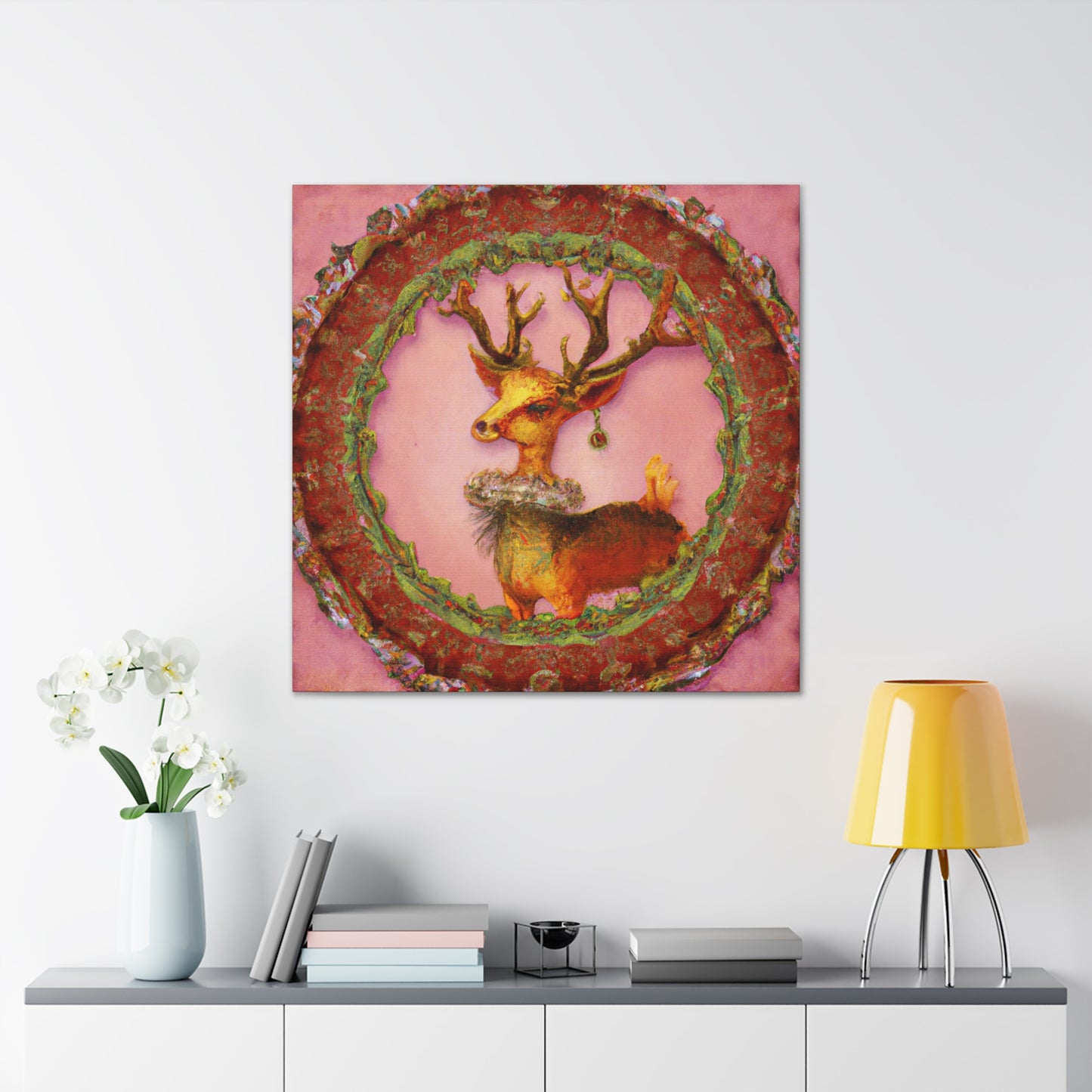 "Reindeer Reflection Rococo" - Canvas