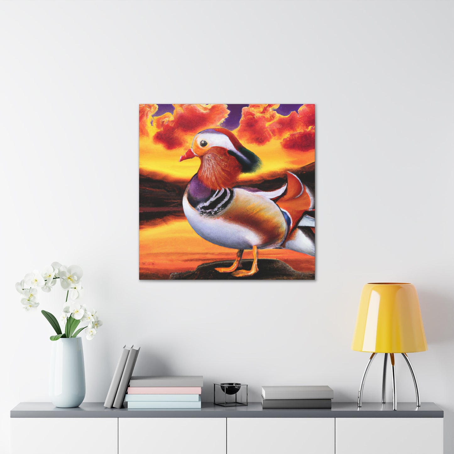 Mandarin Duck Surreality - Canvas