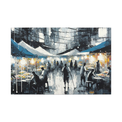 Illuminated Urban Tranquility - Canvas