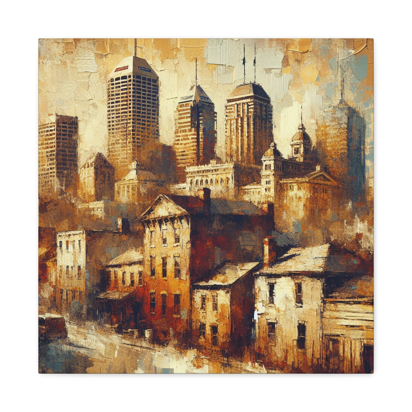 "Shadows of Steel City" - Canvas