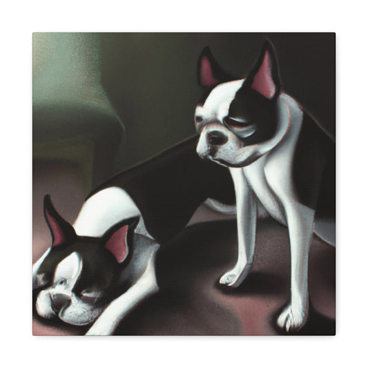 Boston Terrier Surrealism - Canvas