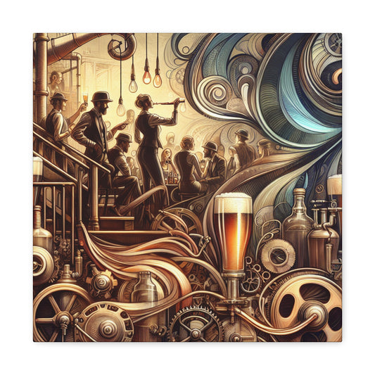 "Steam and Stout Serenity" - Canvas