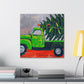 "Vintage Christmas Delivery Truck" - Canvas