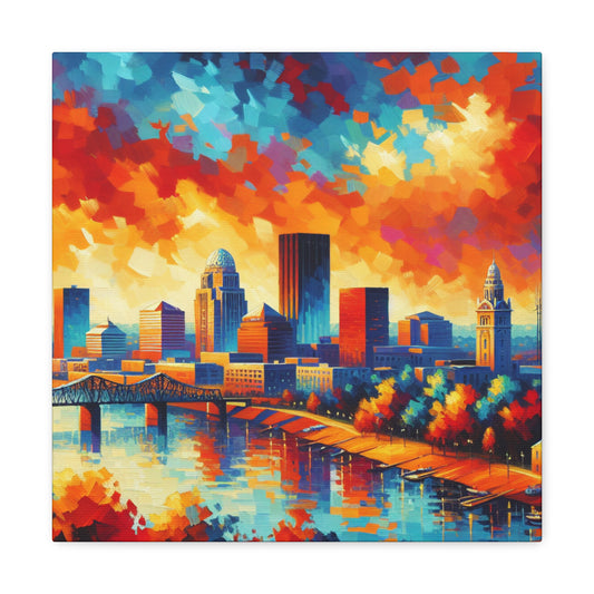 "Gilded Elysium: Louisville's Splendor" - Canvas